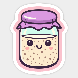 Kawaii Sourdough Starter Sticker